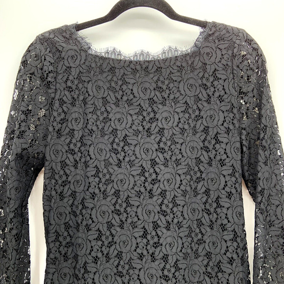 NWT DVF Diane Von Furstenberg Colleen Sheath Dress Sz 8 Black Lace Princess Cate - Picture 5 of 12